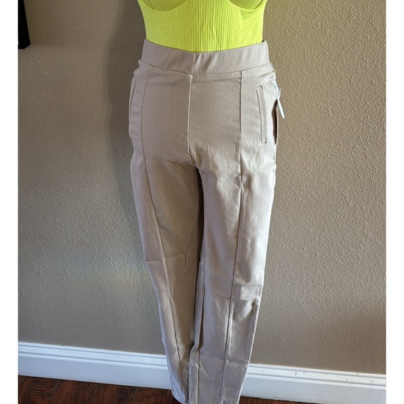Light sand seam front pull on pants - Picture 5 of 6